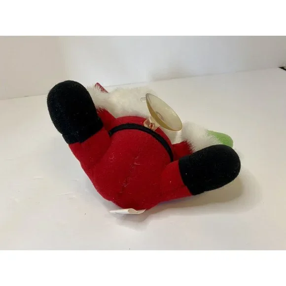 Christmas Santa Claus Window Cling Suction Cup Plush Holiday 1988 Dakin‎ Vintage - Picture 6 of 11